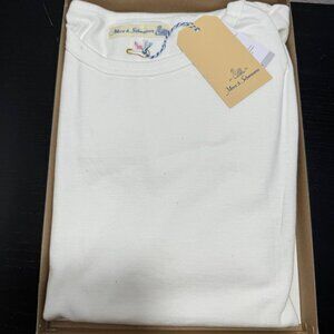 Merz b Schwanen 215 men's loopwheeled T-shirt, classic fit - White XXL THE BEAR